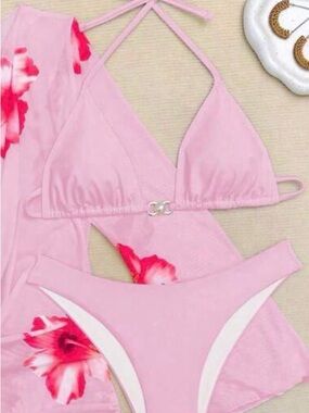 Brand new Pink  Triangle Bikini Set - Women